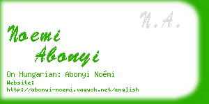 noemi abonyi business card