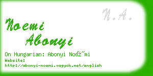 noemi abonyi business card